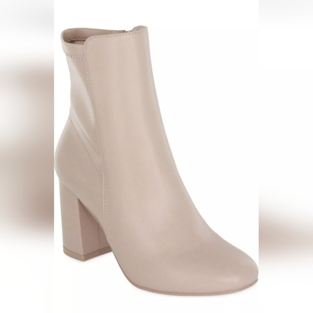 Mia Kymi Block Heel Bootie. Sz 9. Brand New in Box. Nude - Picture 2 of 4